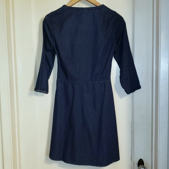 😀Topshop Moto blue denim dress Size 0 - Picture 3 of 4